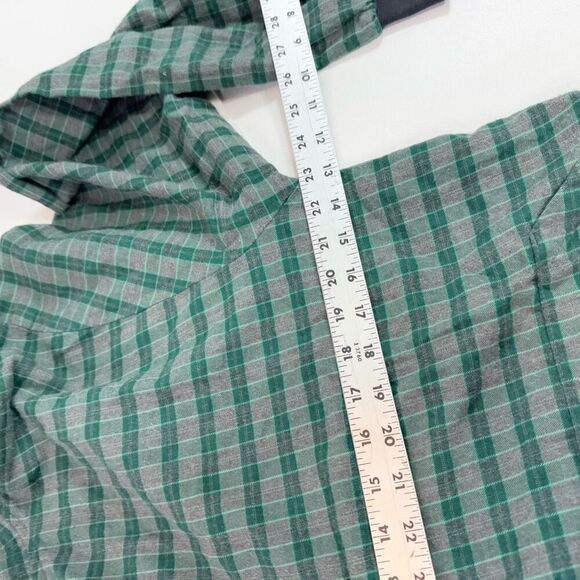 The Vermont Flannel Co Shirt Mens Small Green Plaid USA Pullover Quarter Button - Picture 7 of 9